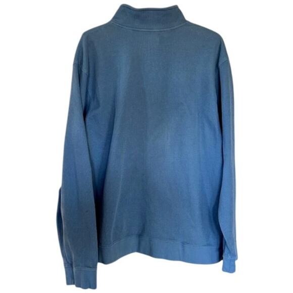Izod Sky Blue Half Zip Mens Sweatshirt 100% Cotton Size XXL - Picture 2 of 6